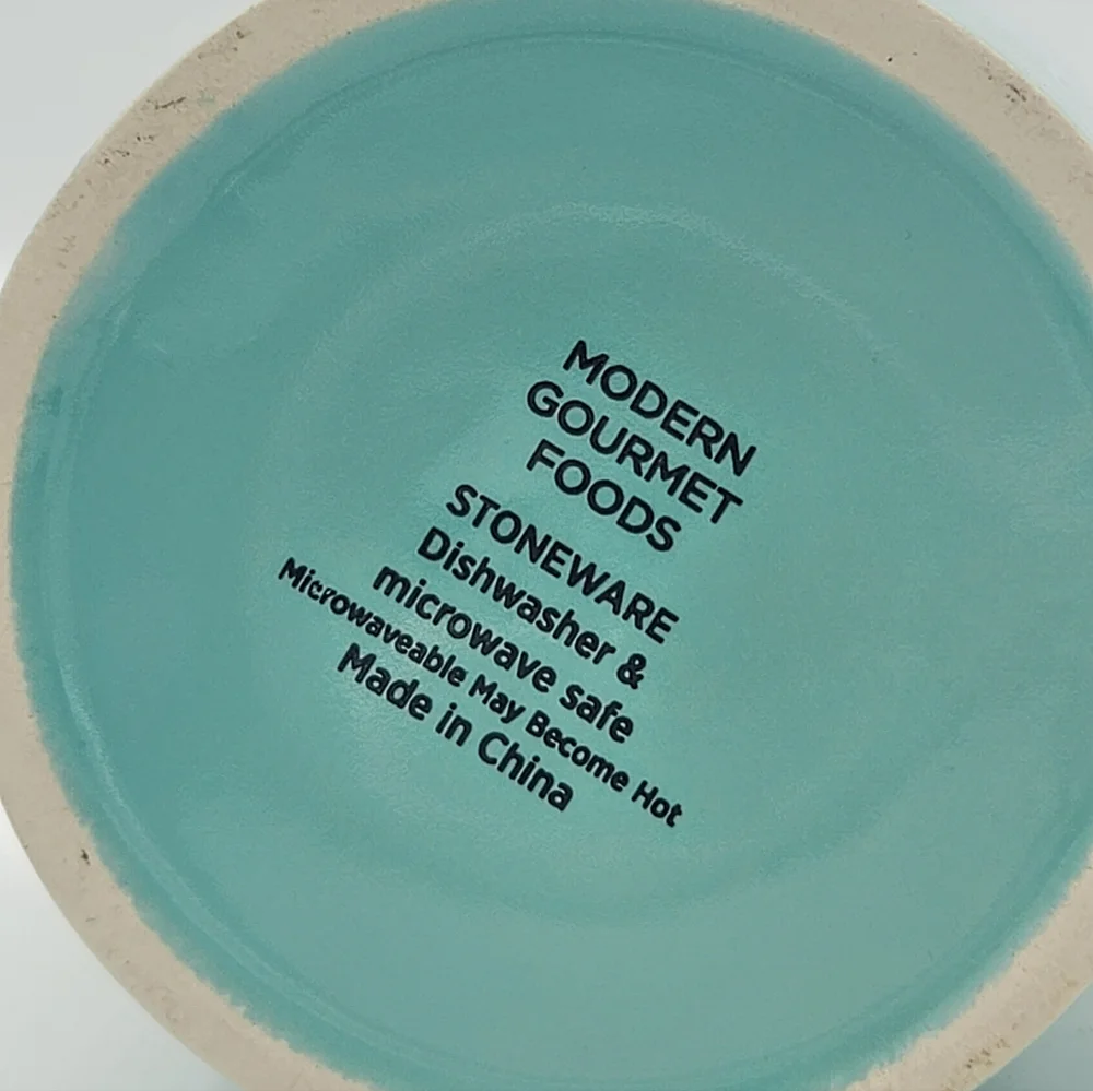 Life Is Sweet Teal Coffee Mug Modern Gourmet Foods Stoneware 3.75" Tall Vintage - Picture 8 of 9